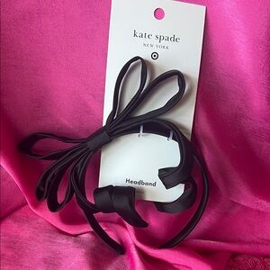 Kate Spade Elegant Black Bow Headband Set